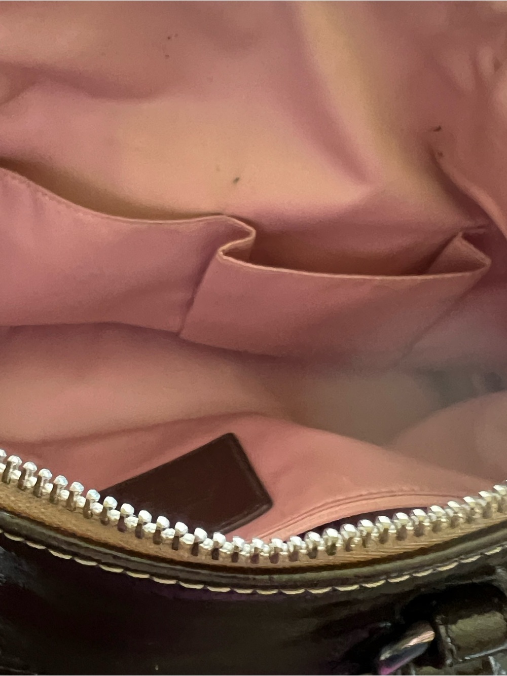 Coach Handbag Ashley Classic Signature C Satchel Beige/Brown Patent Leather - Picture 10 of 12